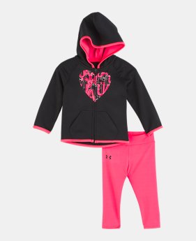 New Arrival Girls' Newborn UA Front Zip Hoodie Set 1 Color Available $43