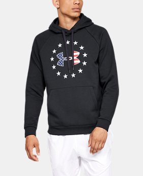 Best Seller Men's UA Freedom Rival Fleece Logo Hoodie 3 Colors Available $50