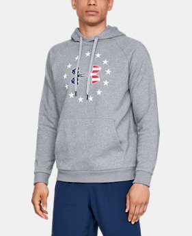 New Arrival Men's UA Freedom Rival Fleece Logo Hoodie 1 Color Available $50