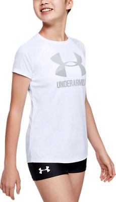 white under armour shirt youth