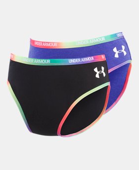 New Arrival Girls' UA Twist Bikini 2-Pack Underwear 2 Colors Available $15