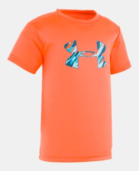 New Arrival Boys' Toddler UA Rig Big Logo Short Sleeve Shirt 1 Color Available $18