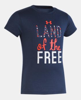 Girls' Pre-School UA Land Of The Free Short Sleeve 1 Color Available $18