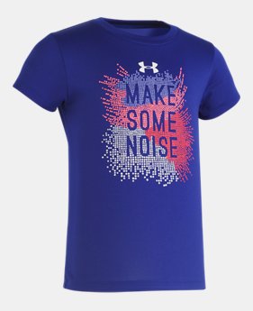 Girls' Pre-School UA Pure Girl Power Short Sleeve FREE U.S. SHIPPING 1 Color Available $18
