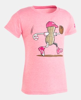 New Arrival Girls' Pre-School UA Softball Peanut Short Sleeve 1 Color Available $18