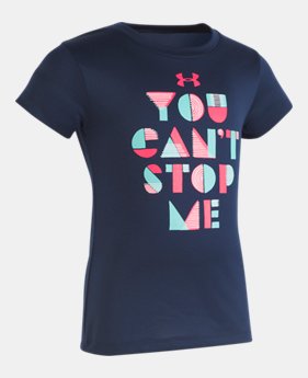 New Arrival Girls' Pre-School UA You Can't Stop Me Short Sleeve 1 Color Available $18