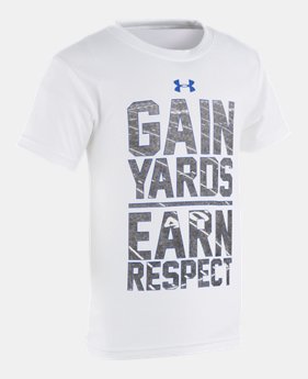 New Arrival Boys' Pre-School UA Gain Yards Earn Respect Short Sleeve 1 Color Available $18