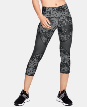 New Arrival Women's HeatGear® Armour Mesh Print Capri FREE U.S. SHIPPING 2 Colors Available $45