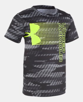 New Arrival Boys' Pre-School UA Travel Hybrid Big Logo Short Sleeve 1 Color Available $25