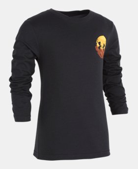New Arrival Boys' Pre-School UA Monster White Tail Long Sleeve 1 Color Available $23