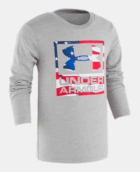 New Arrival Boys' Pre-School UA Flag Wordmark Icon SQ Long Sleeve 1 Color Available $23