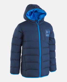 UA Swarmdown - Veste à capuchon pour garçon, 2 couleurs offertes – $135