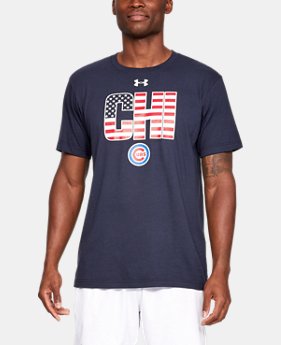 Men's MLB UA USA Flag Initials Short Sleeve 3 Colors Available $30