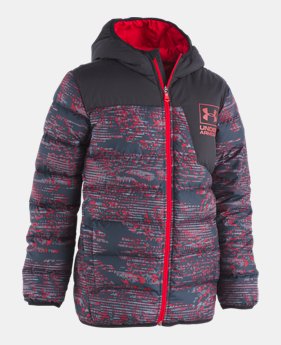 New Arrival Boys' UA Printed Swarmdown Hooded Jacket 1 Color Available $115