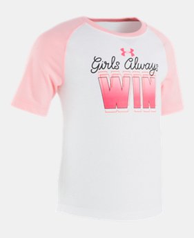 New Arrival Girls' Toddler UA Girls Always Win Raglan Short Sleeve 1 Color Available $18