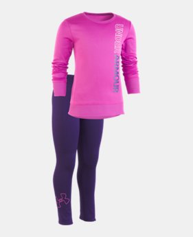 New Arrival Girls' Pre-School UA Wordmark Tunic Set 2 Colors Available $40