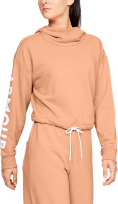 tan crop hoodie