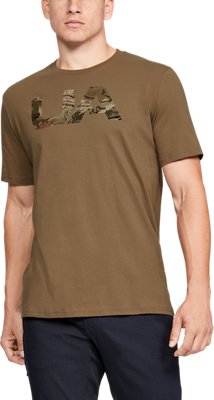 brown under armour shirt