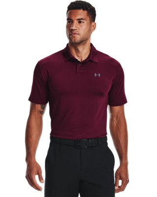 maroon under armour polo