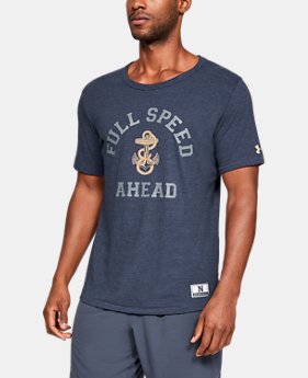 New Arrival Men's UA Iconic Tri-Blend Collegiate Short Sleeve Shirt 2 Colors Available $50