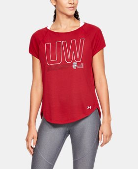 New Arrival Women's UA Microthread Spine Collegiate Short Sleeve 1 Color Available $45