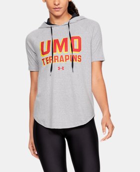 New Arrival Women's UA Tri-Blend Collegiate Short Sleeve Hoodie 4 Colors Available $55