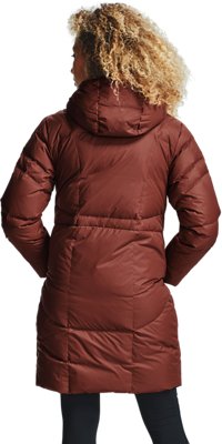 red down jacket womens