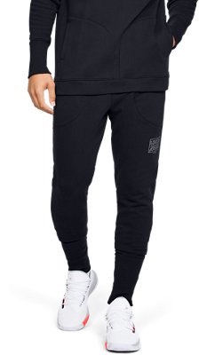 men's under armour black joggers