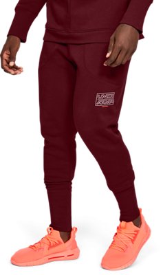 under armour red sweatpants