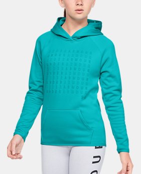  Girls' Armour Fleece® Branded Hoodie  4  Colors Available $24 to $30