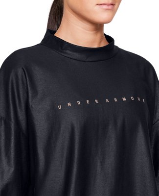 under armour women's unstoppable double knit mock neck long sleeve shirt