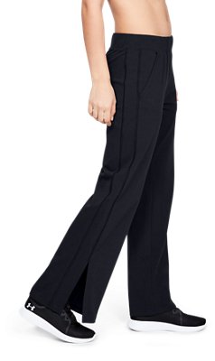 black side split pants