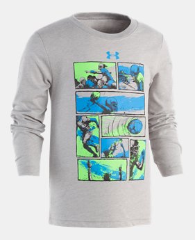 New Arrival Boys' Pre-School UA Football Comic Long Sleeve Shirt 1 Color Available $23