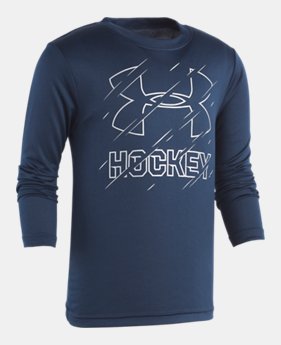 New Arrival Boys' Pre-School UA Hockey Long Sleeve Shirt 1 Color Available $23