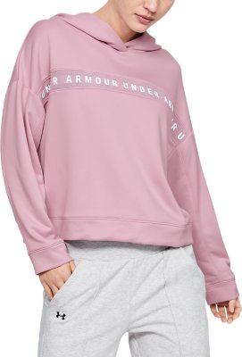 pink under armour hoodie women's