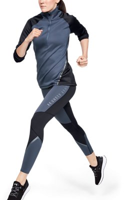 Women's ColdGear&reg; Armour Leggings Graphic, Gray, pdpMainDesktop image number 3