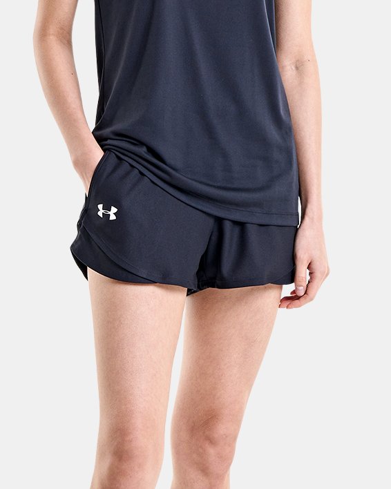 女士UA Play Up Shorts 3.0短褲 in Black image number 2