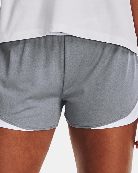 Women's UA Play Up 3.0 Shorts in Gray image number 2
