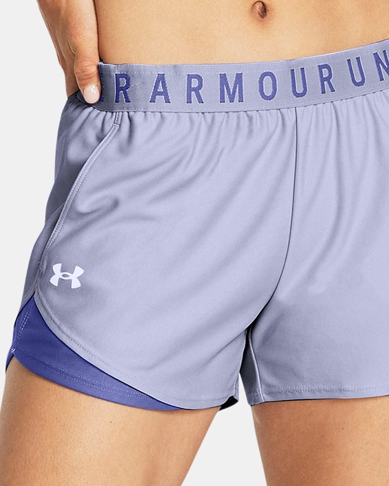 Damen UA Play Up 3.0 Shorts, Purple, pdpMainDesktop image number 2