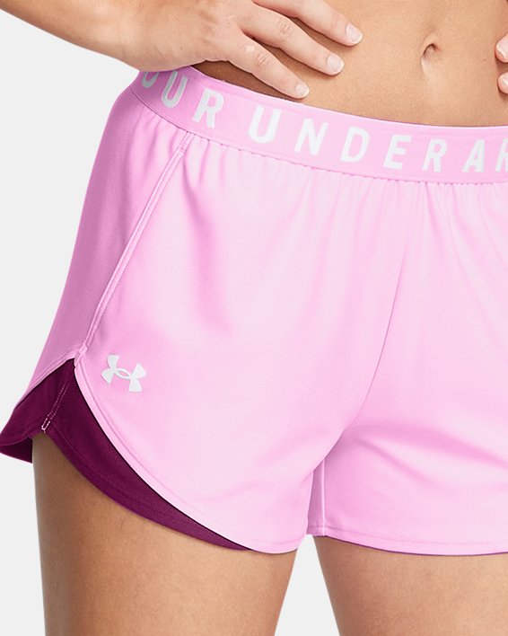 Women's UA Play Up 3.0 Shorts, Pink, pdpMainDesktop image number 2