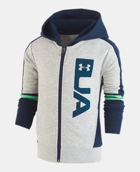 Boys' Pre-School UA Rival Full Zip Hoodie LIMITED TIME ONLY 1 Color Available $31.5