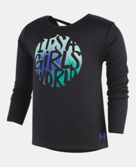 New Arrival Girls Pre-School UA It's A Girl's World Long Sleeve Shirt 1 Color Available $30
