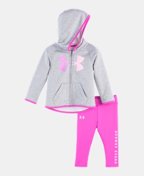 New Arrival Girls' Newborn UA Twist Logo Hoodie Set 1 Color Available $43