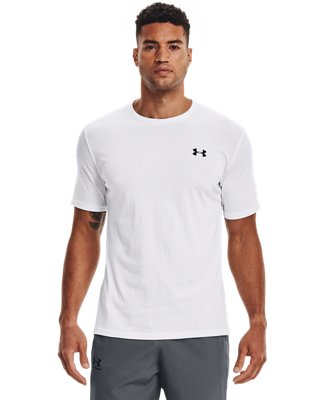 Playera UA Left Chest Lockup para Hombre, White, pdpMainDesktop image number 0