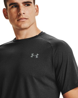 Under Armour Tech 2.0 Short-Sleeve Shirt - Men's Carbon Heather/Black, XL