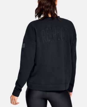 New Arrival Women's UA x Project Rock Veterans Day Fleece Crew 0 Colors Available $0