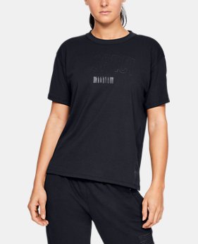 New Arrival Women's UA x Project Rock Veterans Day Respect Girlfriend Crew 1 Color Available $35