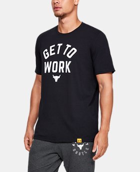 New Arrival Men's UA x Project Rock Get To Work T-Shirt 1 Color Available $35