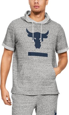 under armour project rock short sleeve hoodie