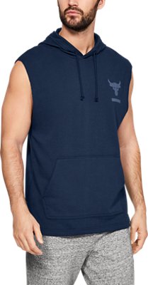 the rock sleeveless hoodie